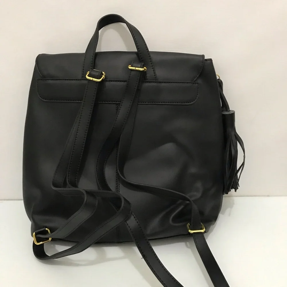 JOY & IMAN Tassel Chic Leather Backpack with RFID